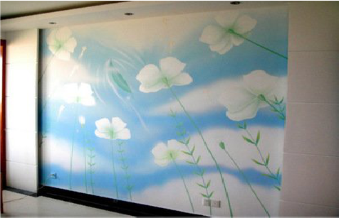 钟山画墙绘怎么画好白云的蓬松感？