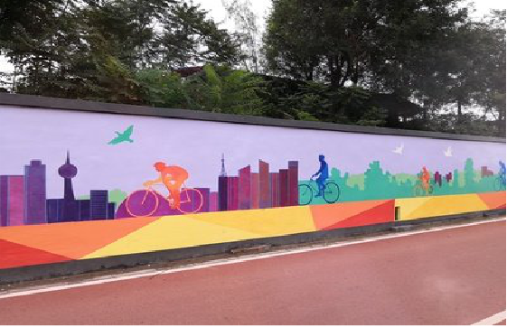 钟山墙体彩绘-围墙