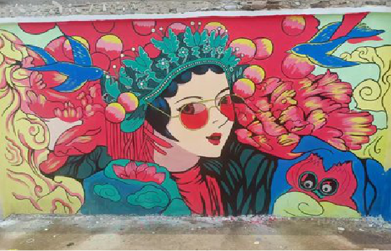 钟山墙体彩绘-网红墙