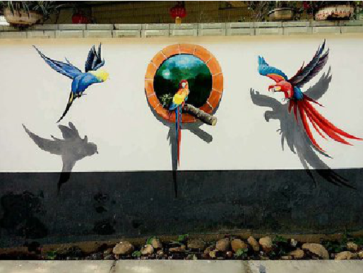 钟山视觉错位-3D墙绘设计