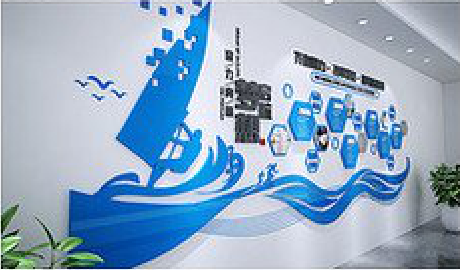 钟山海浪主题文化墙如何设计？