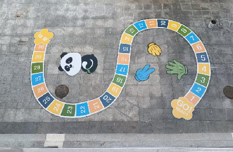 钟山地面游戏彩绘