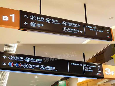 钟山如何通过商场标识牌引导客流分布？